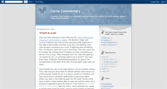 Desktop Screenshot of corriecommentary.blogspot.com