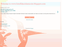 Tablet Screenshot of listoffakeislamicsites.blogspot.com