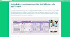 Desktop Screenshot of nobodyhasovariancancer.blogspot.com