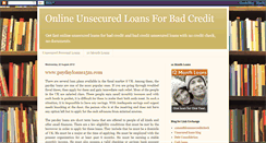 Desktop Screenshot of onlineunsecuredloansforbadcredit.blogspot.com