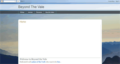 Desktop Screenshot of beyondthevale.blogspot.com