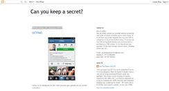 Desktop Screenshot of canyoukeepasecret1.blogspot.com