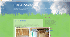 Desktop Screenshot of littlemiraclesblog.blogspot.com