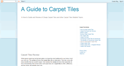 Desktop Screenshot of guide-to-carpet-tiles.blogspot.com
