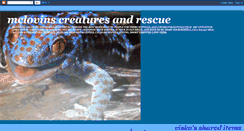 Desktop Screenshot of mclovinscreaturesandrescue.blogspot.com