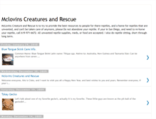 Tablet Screenshot of mclovinscreaturesandrescue.blogspot.com