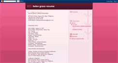Desktop Screenshot of helengraceresume.blogspot.com
