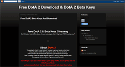 Desktop Screenshot of freedota2betakeys.blogspot.com