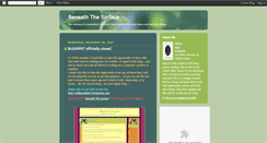 Desktop Screenshot of beneathdsurface.blogspot.com