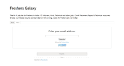 Desktop Screenshot of freshersgalaxy.blogspot.com