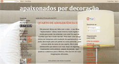 Desktop Screenshot of apaixonadospordecoracao.blogspot.com