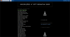 Desktop Screenshot of inscricoesbtt2008.blogspot.com