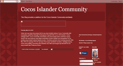 Desktop Screenshot of cocosislandercommunity.blogspot.com