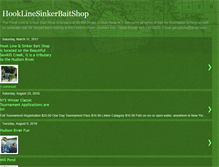 Tablet Screenshot of hooklinesinkerbaitshop.blogspot.com