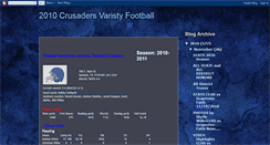 Desktop Screenshot of 2010crusadersvarsityfootball.blogspot.com