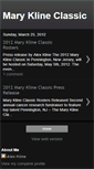 Mobile Screenshot of maryklineclassic.blogspot.com