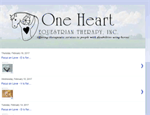 Tablet Screenshot of oneheartequestriantherapy.blogspot.com