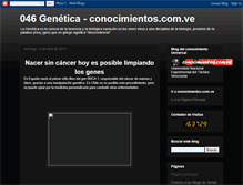 Tablet Screenshot of conocimientos-genetica.blogspot.com