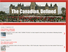 Tablet Screenshot of canadiandefined.blogspot.com