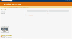 Desktop Screenshot of muslimwatcher.blogspot.com