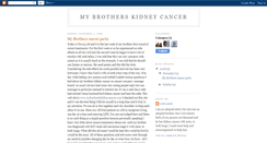 Desktop Screenshot of mybrotherskidneycancer.blogspot.com