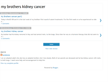 Tablet Screenshot of mybrotherskidneycancer.blogspot.com