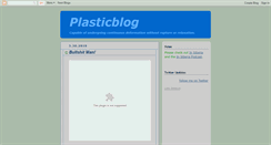 Desktop Screenshot of aplasticblog.blogspot.com