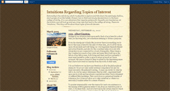 Desktop Screenshot of intuitionsregardingtopicsofinterest.blogspot.com