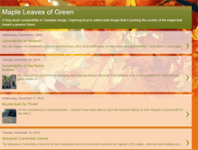 Tablet Screenshot of mapleleavesofgreen.blogspot.com