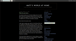 Desktop Screenshot of mattsworldathome.blogspot.com