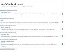 Tablet Screenshot of mattsworldathome.blogspot.com