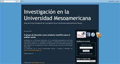 Desktop Screenshot of investigacionuniversidadmesoamericana.blogspot.com