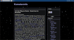 Desktop Screenshot of kometeninfo.blogspot.com