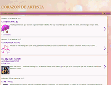 Tablet Screenshot of corazondeartista-yamira.blogspot.com