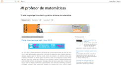 Desktop Screenshot of miprofesordematematicas.blogspot.com