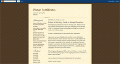 Desktop Screenshot of plungepontificates.blogspot.com