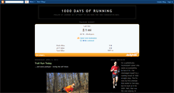 Desktop Screenshot of 1000daysofrunning.blogspot.com