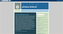 Desktop Screenshot of pierwsze-wrazenie.blogspot.com