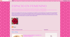 Desktop Screenshot of espacioenfemenino.blogspot.com