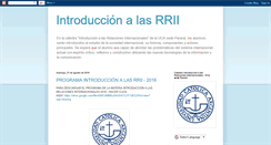 Desktop Screenshot of introduccionalasrrii.blogspot.com