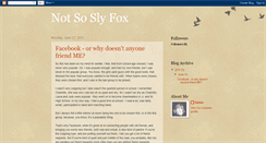 Desktop Screenshot of notsoslyfox.blogspot.com