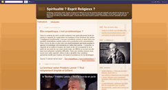 Desktop Screenshot of interrogationspiritualite.blogspot.com