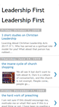 Mobile Screenshot of leadershipfirst.blogspot.com