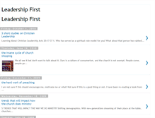 Tablet Screenshot of leadershipfirst.blogspot.com