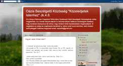 Desktop Screenshot of oaziskozosseg.blogspot.com