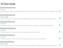 Tablet Screenshot of 39cluesguide.blogspot.com