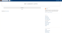 Desktop Screenshot of mylemonlove.blogspot.com