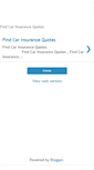 Mobile Screenshot of findcarinsurancequotesblog.blogspot.com