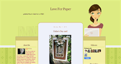 Desktop Screenshot of loveforpaper.blogspot.com