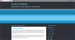 Desktop Screenshot of investirmais.blogspot.com